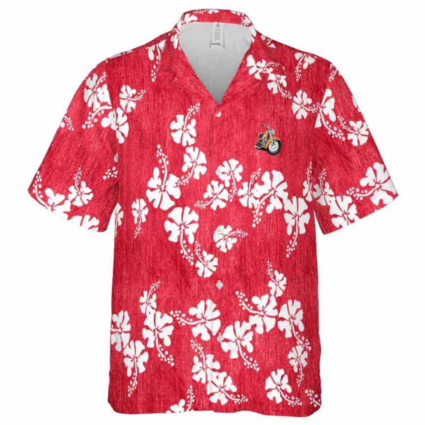 Motorcycle Hibiscus Blossom Hawaiian Shirt Fashion forward
