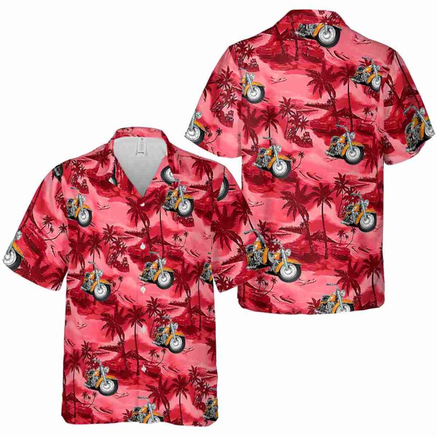 Motorcycle Island Beach Hawaiian Shirt Premium grade