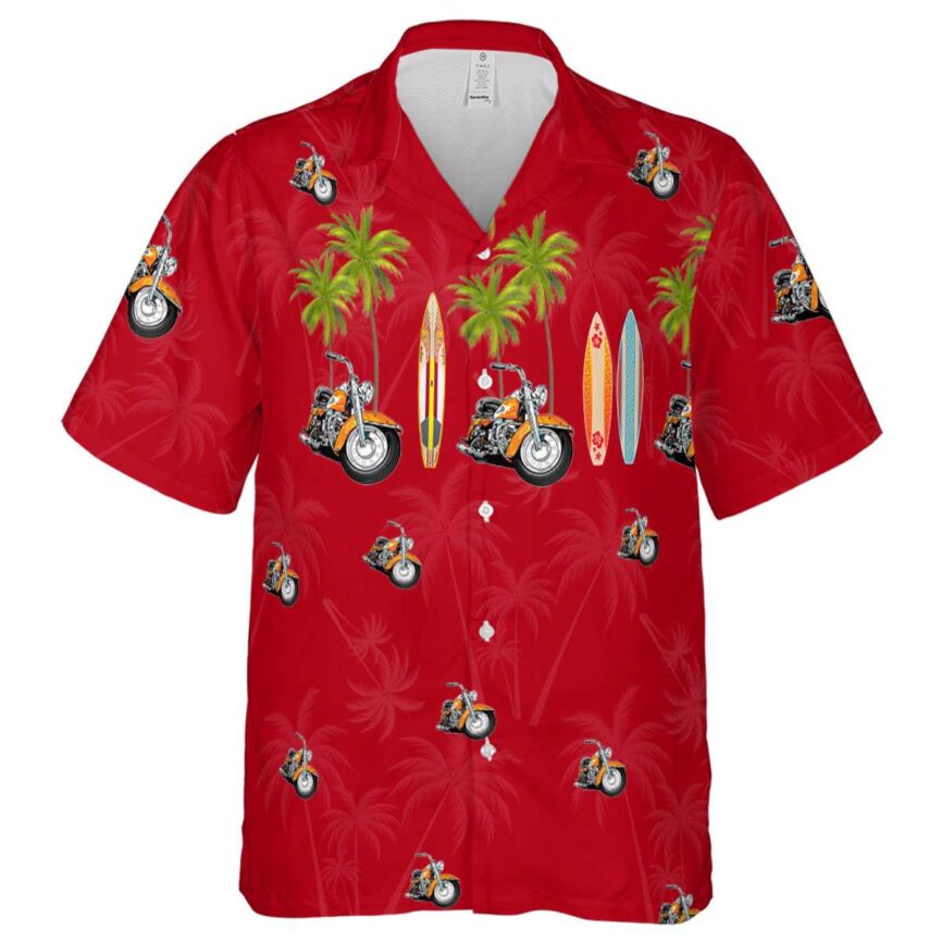 Motorcycle Island Theme Hawaiian Shirt Fashion forward