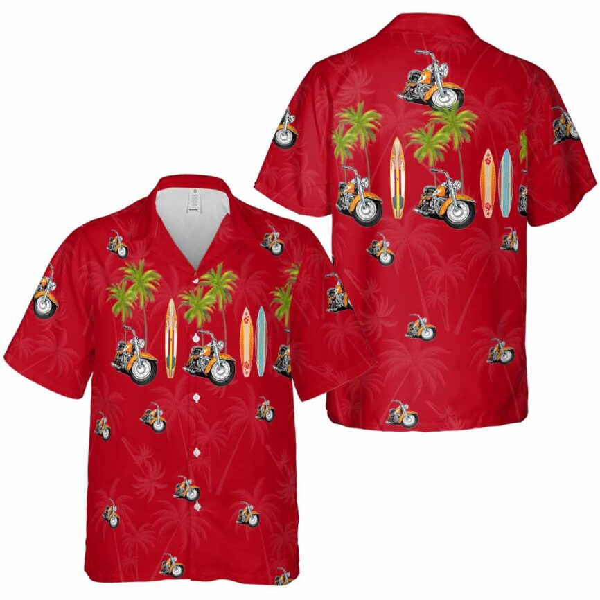 Motorcycle Island Theme Hawaiian Shirt Premium grade