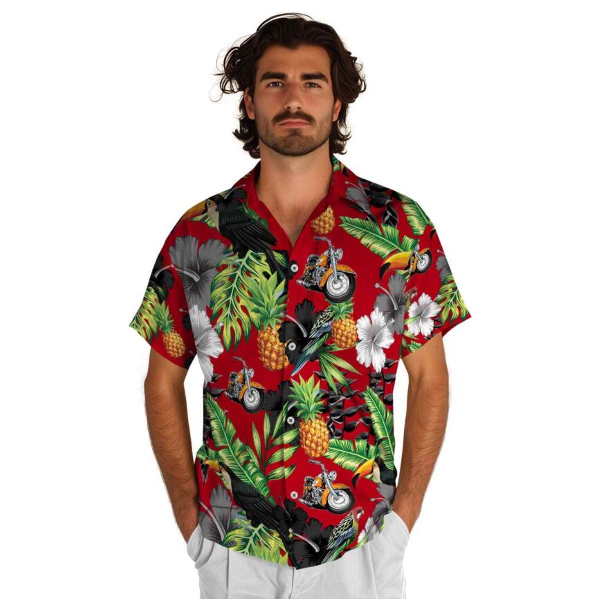 Motorcycle Leafy Toucan Hawaiian Shirt New Arrival