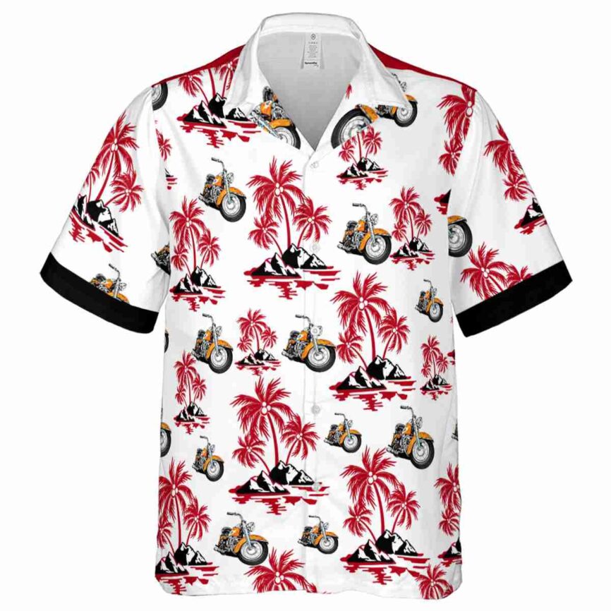 Motorcycle Palm Island Graphic Hawaiian Shirt Fashion forward