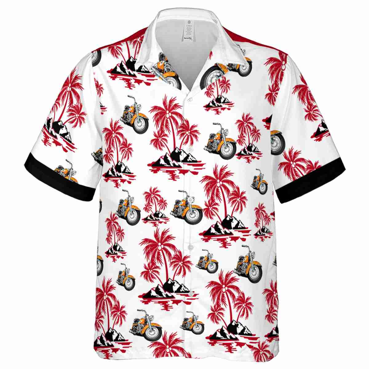 Motorcycle Palm Island Graphic Hawaiian Shirt Fashion forward Motorcycle Palm Island Graphic Hawaiian Shirt Fashion forward
