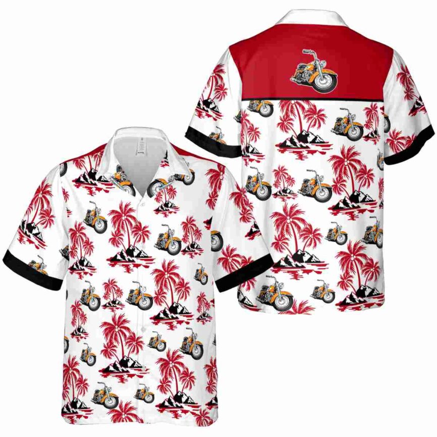 Motorcycle Palm Island Graphic Hawaiian Shirt Premium grade