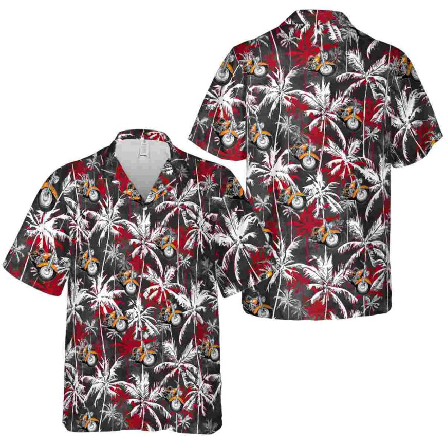 Motorcycle Palm Themed Hawaiian Shirt Premium grade