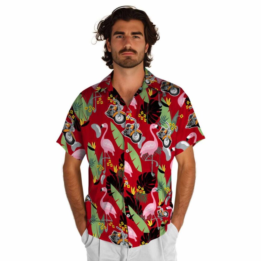 Motorcycle Pink Flamingo Hawaiian Shirt New Arrival