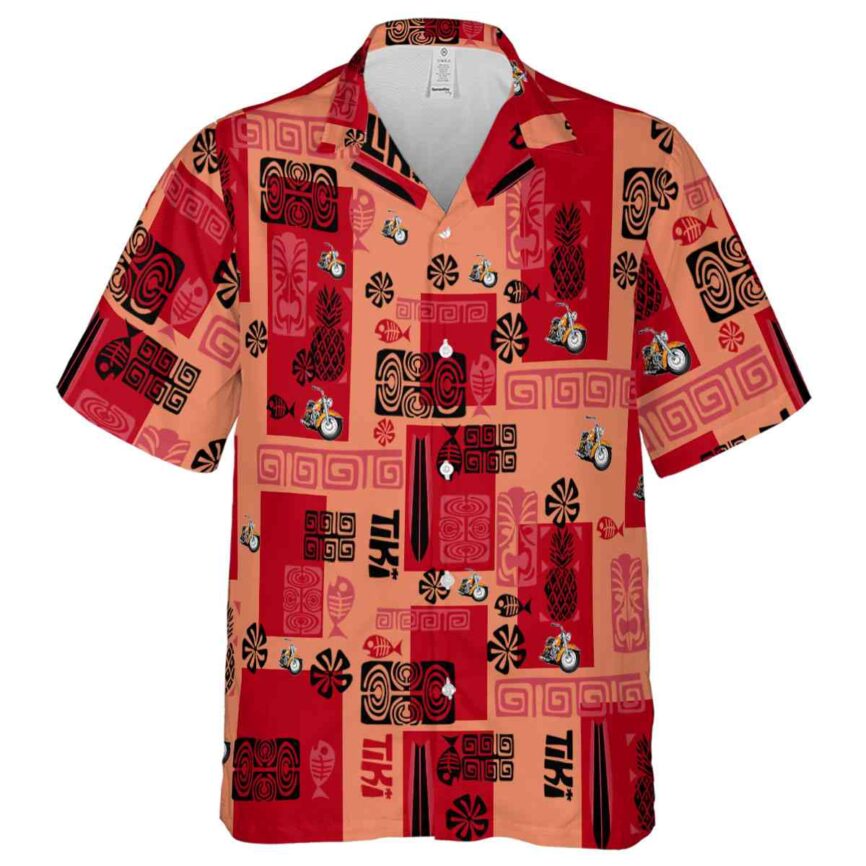 Motorcycle Tiki Motifs Hawaiian Shirt Fashion forward