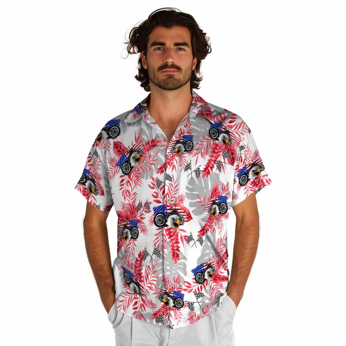 Motorcycle Tropical Fronds Hawaiian Shirt New Arrival Motorcycle Tropical Fronds Hawaiian Shirt New Arrival