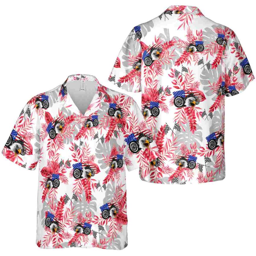 Motorcycle Tropical Fronds Hawaiian Shirt Premium grade