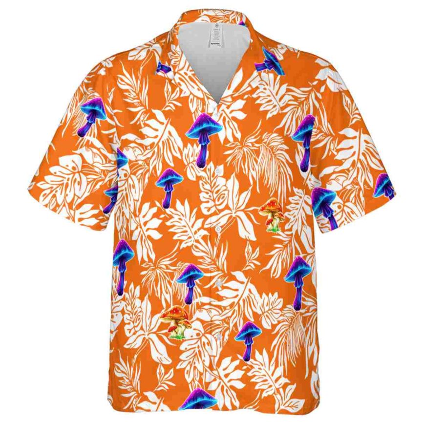 Mushroom Bold Foliage Hawaiian Shirt Fashion forward