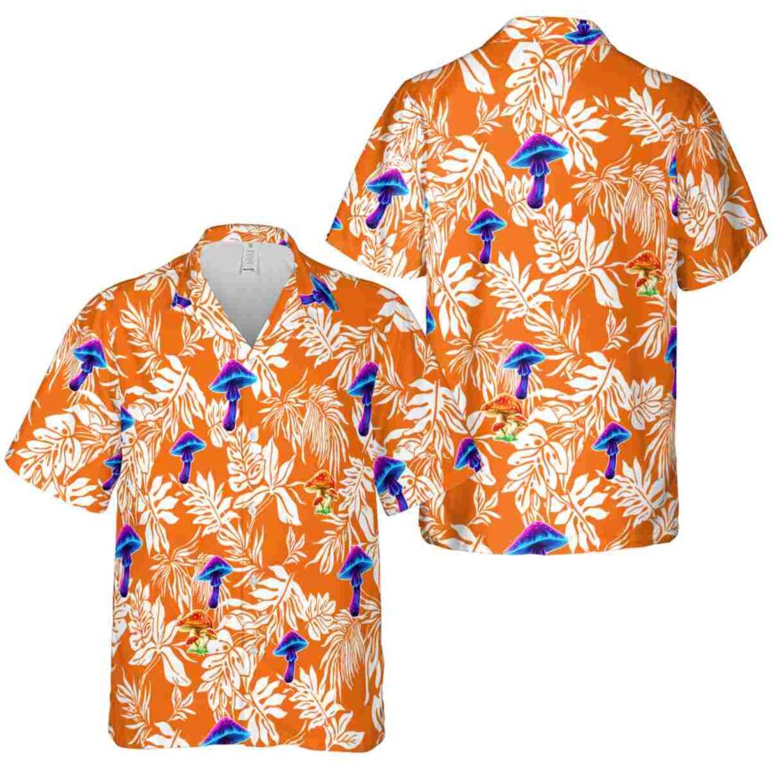 Mushroom Bold Foliage Hawaiian Shirt Premium grade