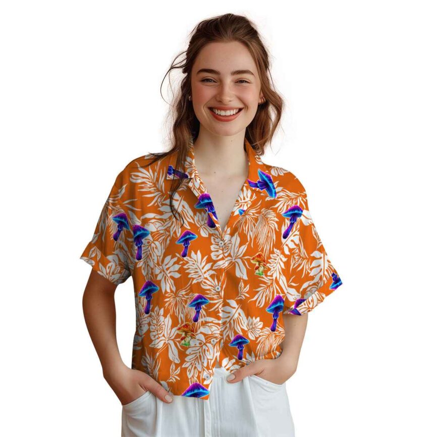 Mushroom Bold Foliage Hawaiian Shirt Top rated