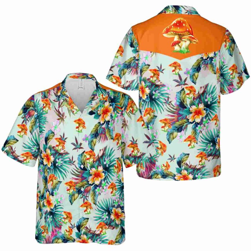 Mushroom Floral Burst Hawaiian Shirt Premium grade