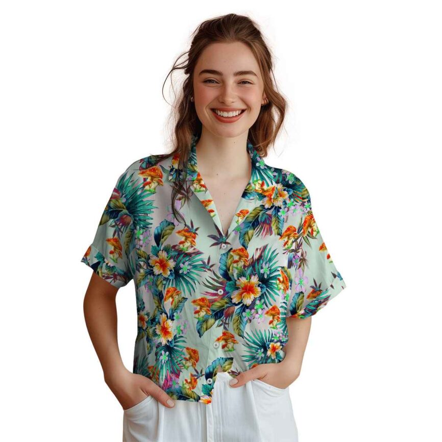 Mushroom Floral Burst Hawaiian Shirt Top rated