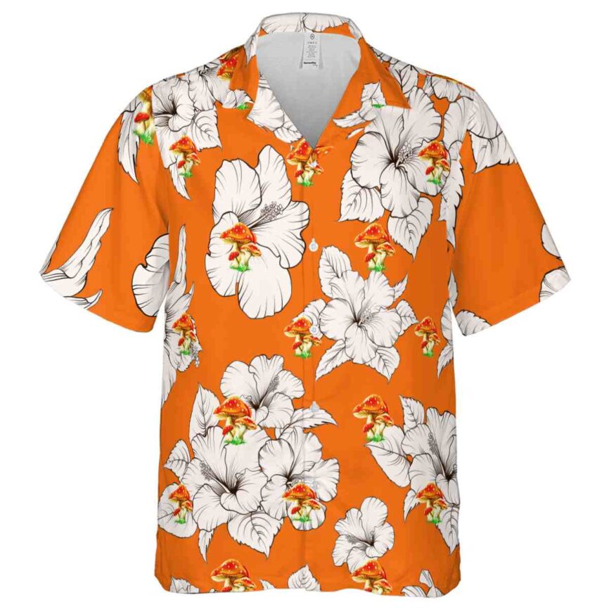 Mushroom Hibiscus Flower Hawaiian Shirt Fashion forward