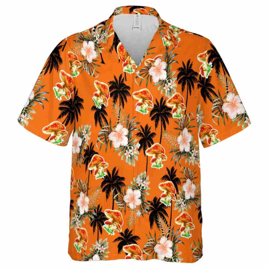 Mushroom Hibiscus Palm Hawaiian Shirt Fashion forward