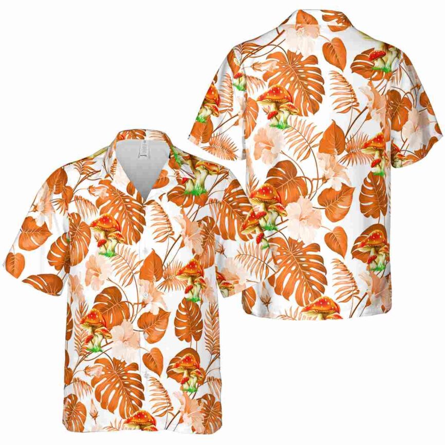 Mushroom Leaf Pattern Hawaiian Shirt Premium grade