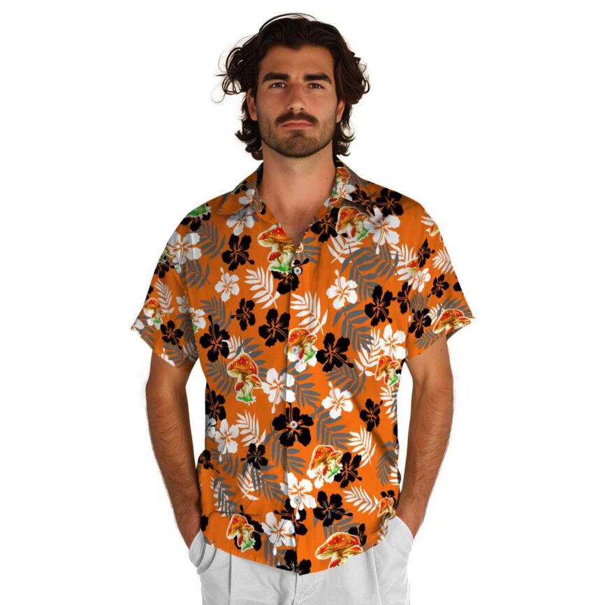 Mushroom Leafy Hibiscus Hawaiian Shirt New Arrival