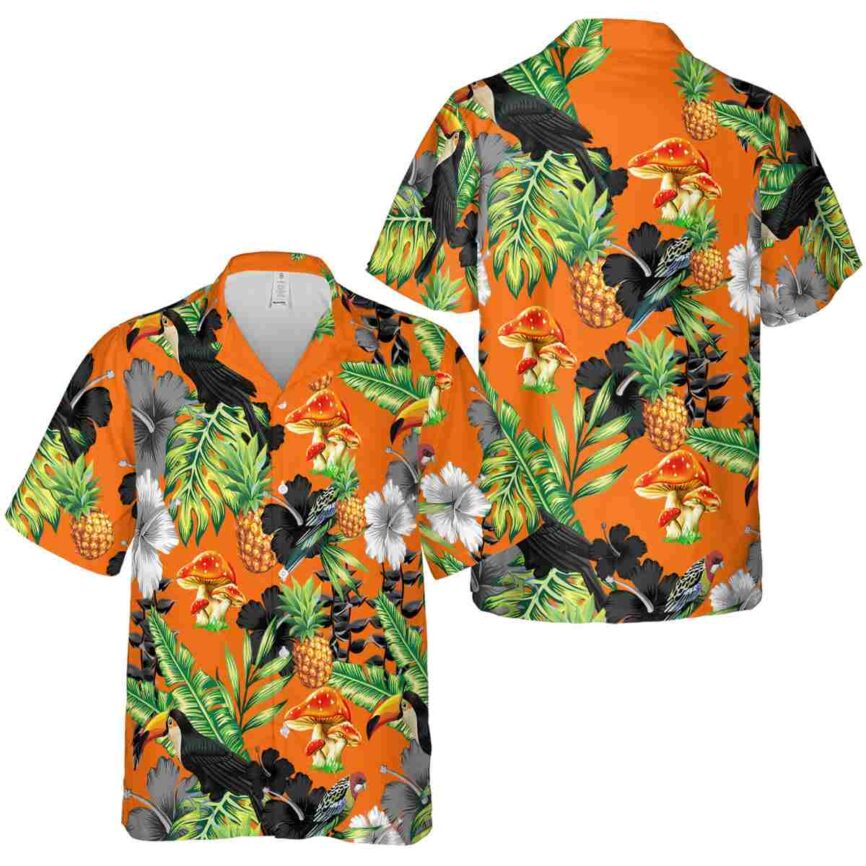 Mushroom Leafy Toucan Hawaiian Shirt Premium grade