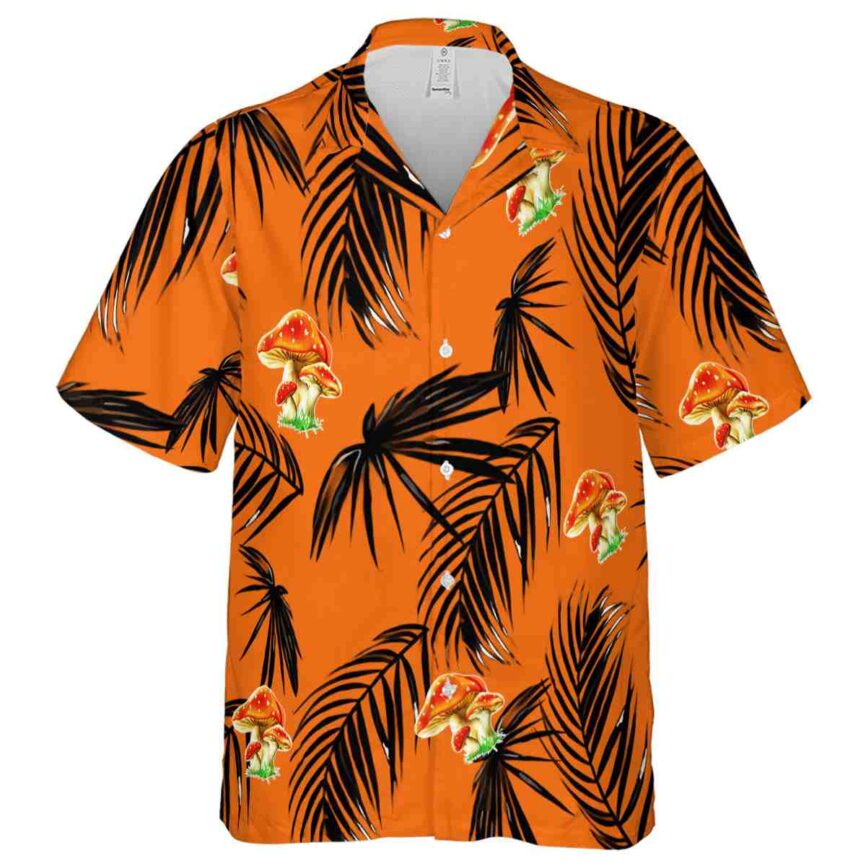 Mushroom Monochrome Palm Hawaiian Shirt Fashion forward