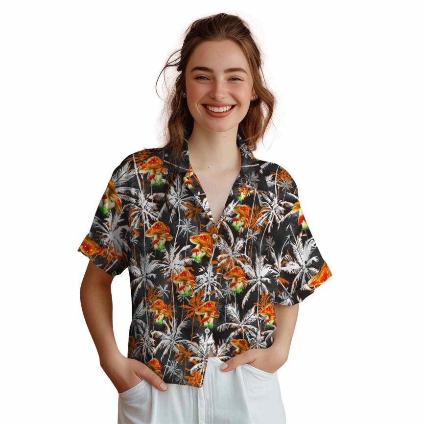 Mushroom Palm Themed Hawaiian Shirt Top rated