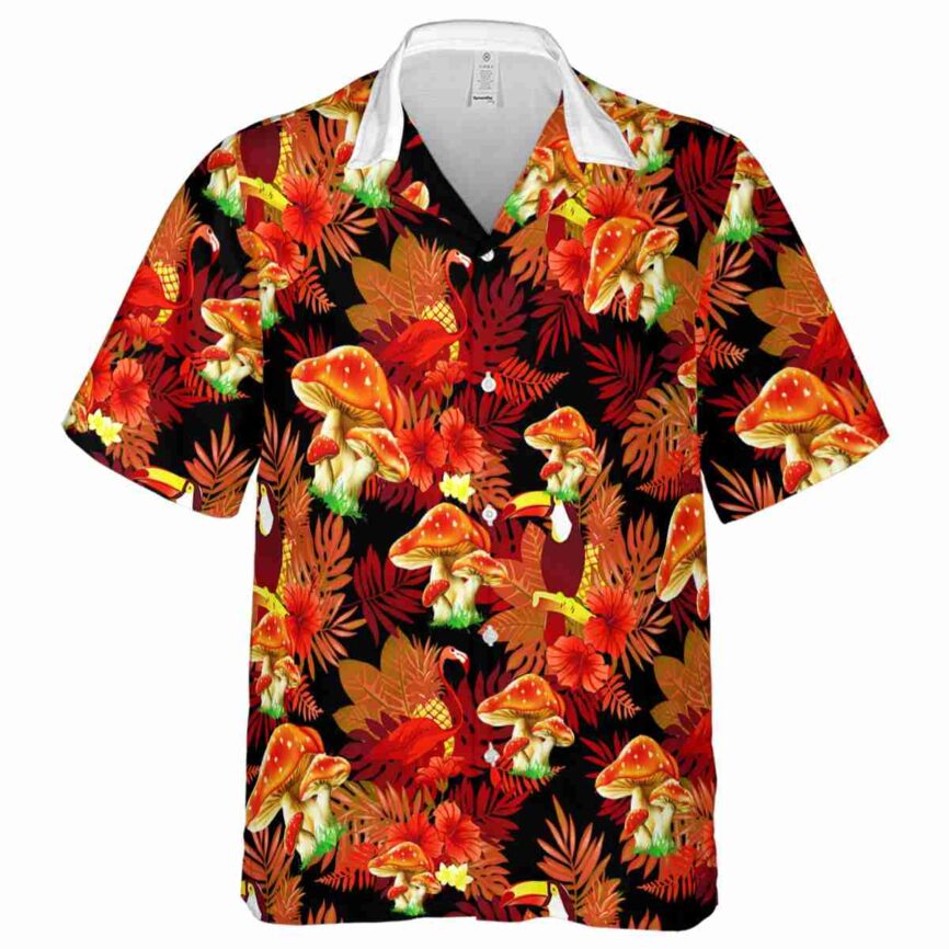 Mushroom Tropical Bird Hawaiian Shirt Fashion forward