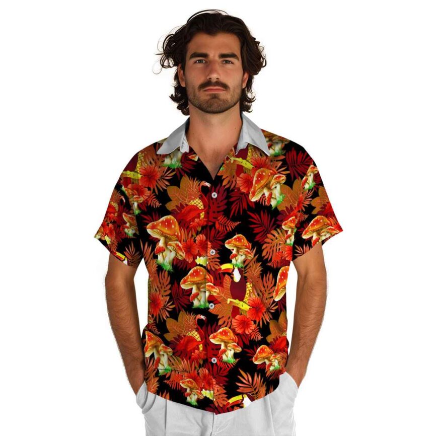 Mushroom Tropical Bird Hawaiian Shirt New Arrival