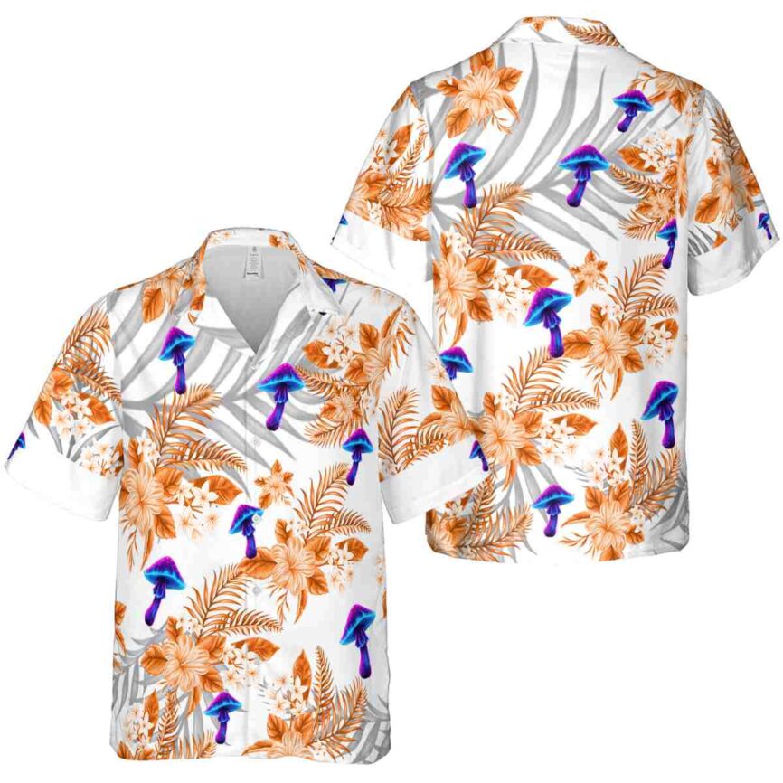 Mushroom Tropical Blossom Hawaiian Shirt Premium grade
