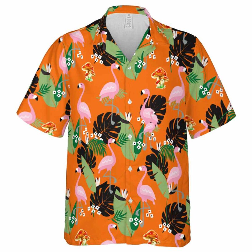 Mushroom Tropical Flamingo Hawaiian Shirt Fashion forward