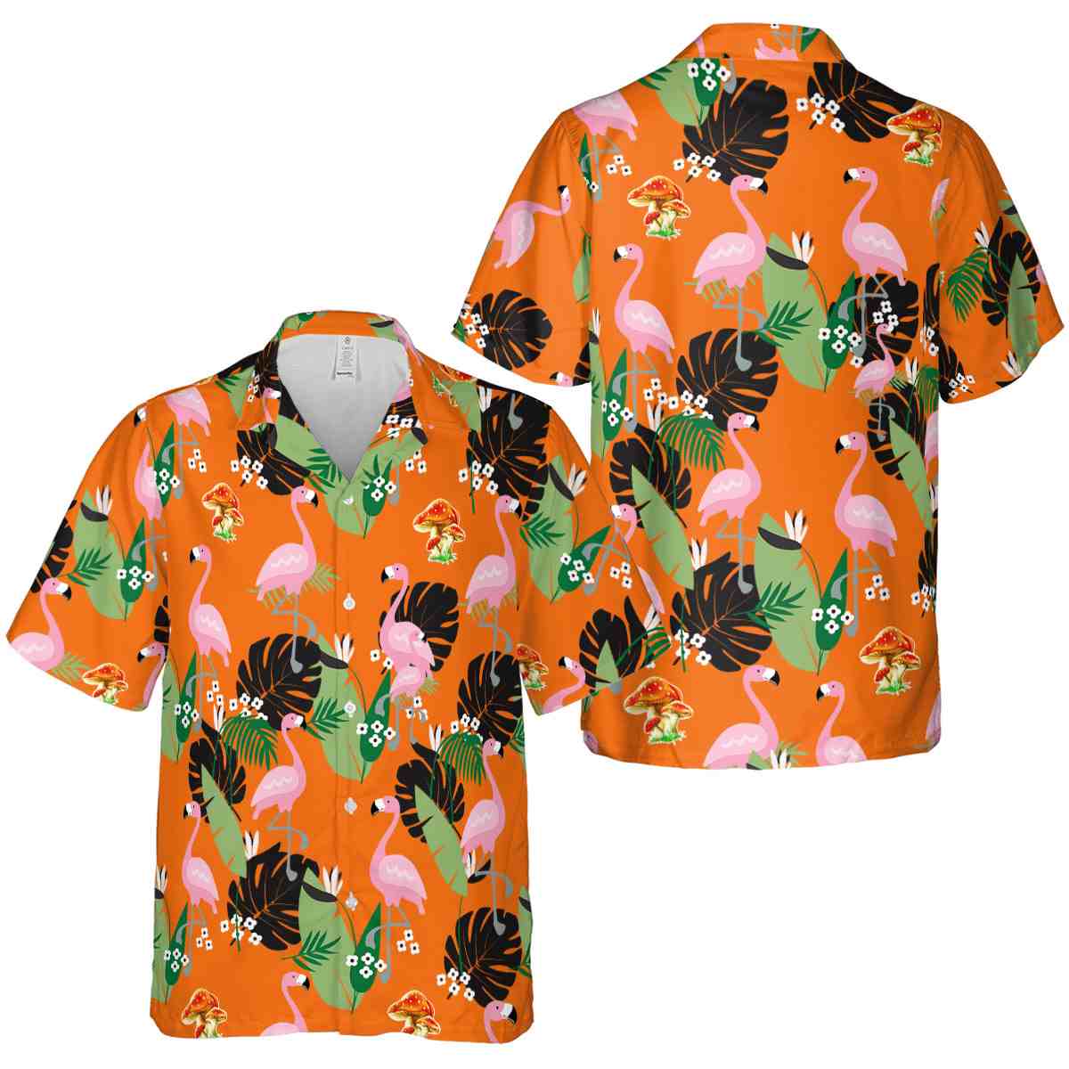 Mushroom Tropical Flamingo Hawaiian Shirt Premium grade Mushroom Tropical Flamingo Hawaiian Shirt Premium grade