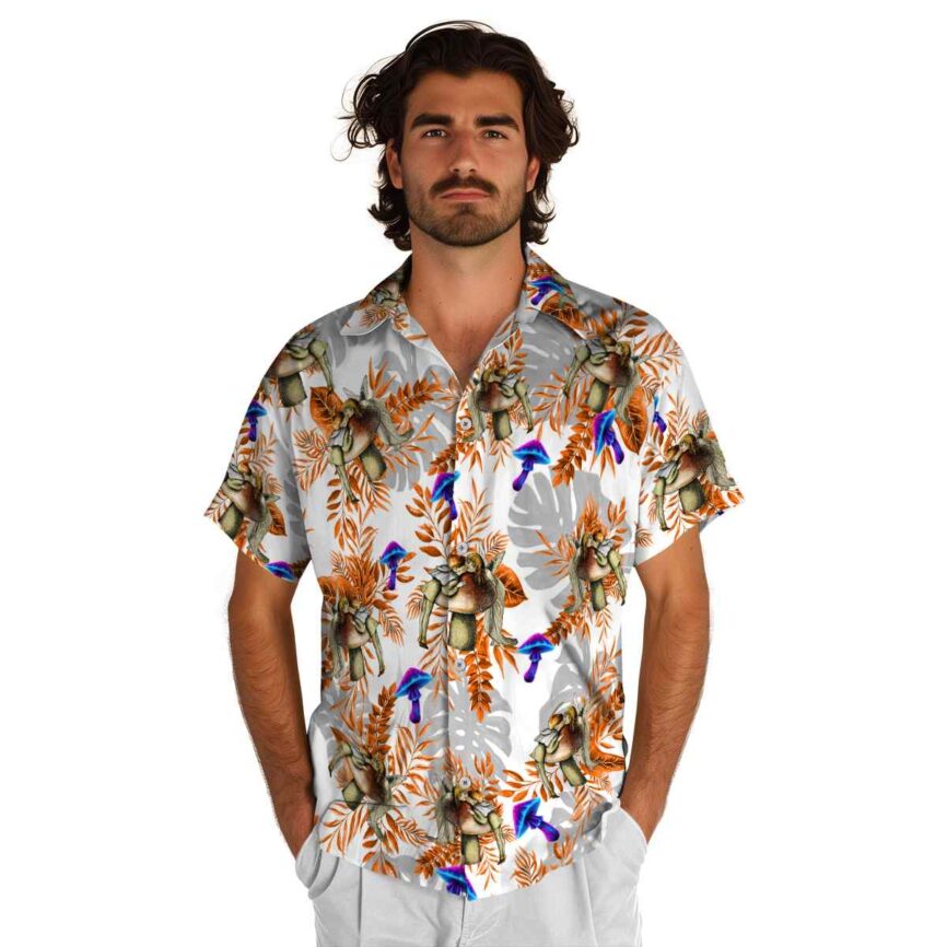 Mushroom Tropical Fronds Hawaiian Shirt New Arrival