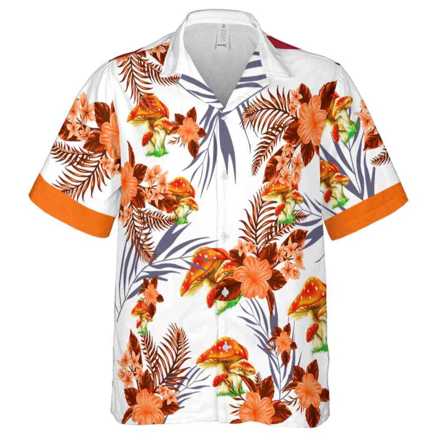 Mushroom US Flag Floral Hawaiian Shirt Fashion forward