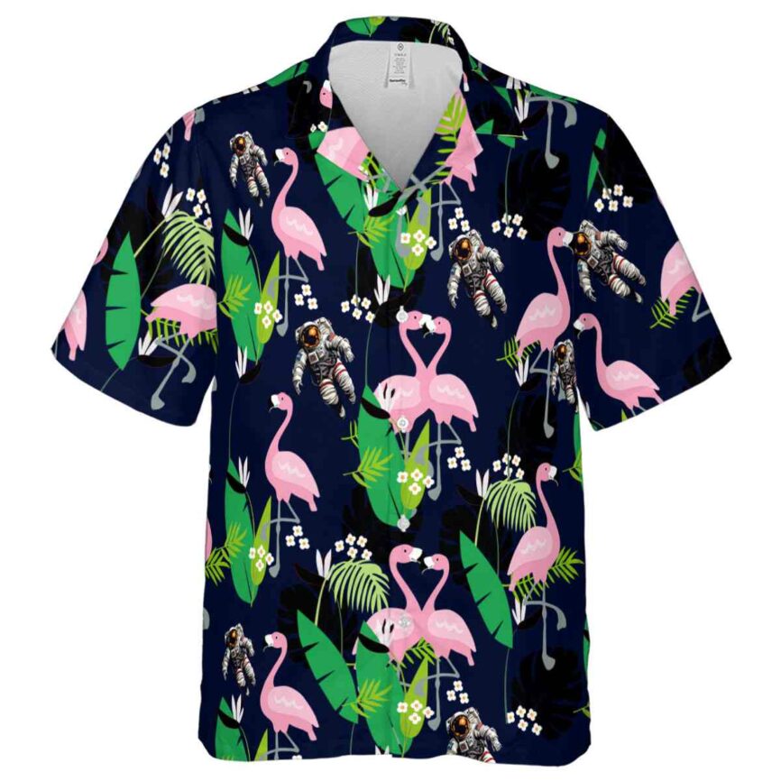 Nasa Flamingo Leaf Hawaiian Shirt Fashion forward