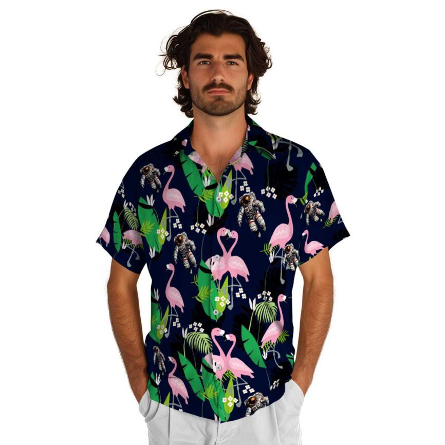 Nasa Flamingo Leaf Hawaiian Shirt New Arrival