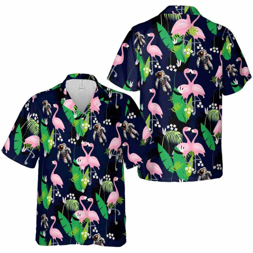 Nasa Flamingo Leaf Hawaiian Shirt Premium grade