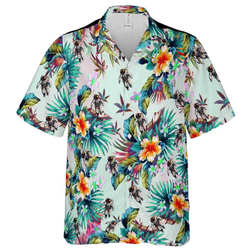 Nasa Floral Burst Hawaiian Shirt Fashion forward