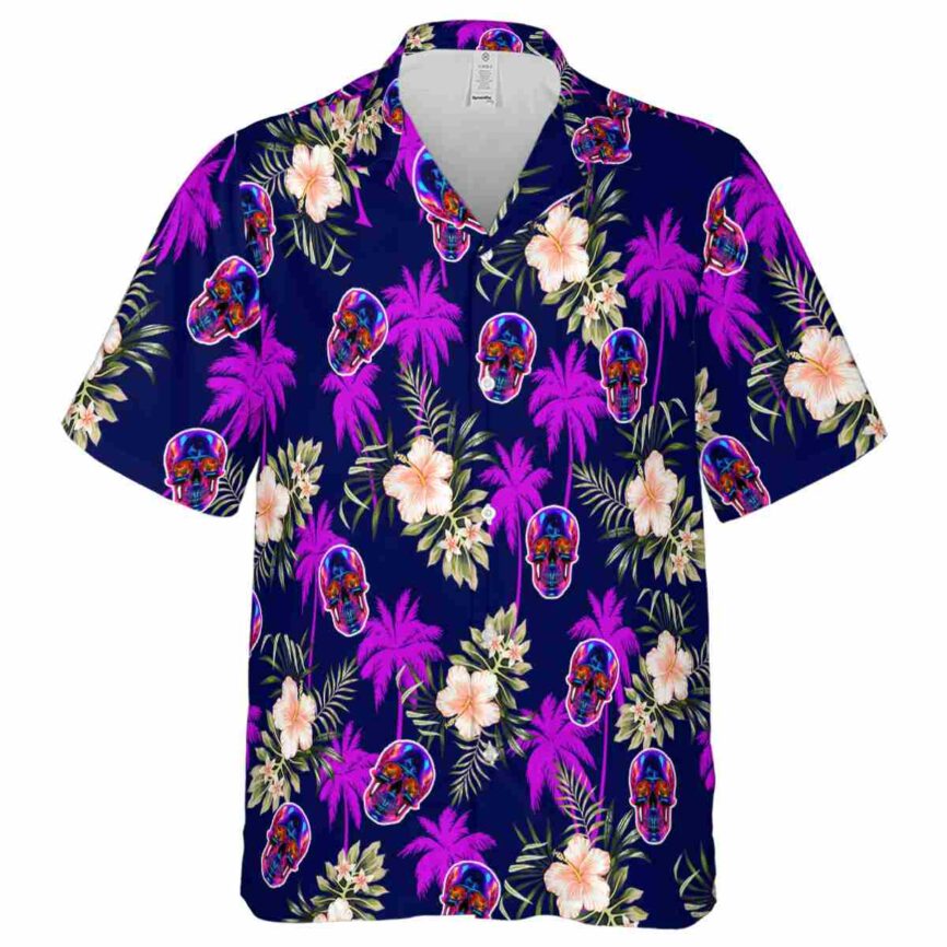 Neon Hibiscus Palm Hawaiian Shirt Fashion forward