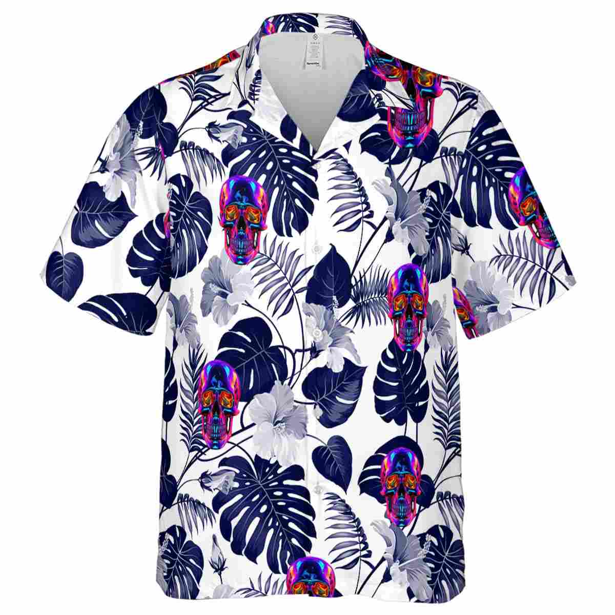 Neon Leaf Pattern Hawaiian Shirt Fashion forward Neon Leaf Pattern Hawaiian Shirt Fashion forward