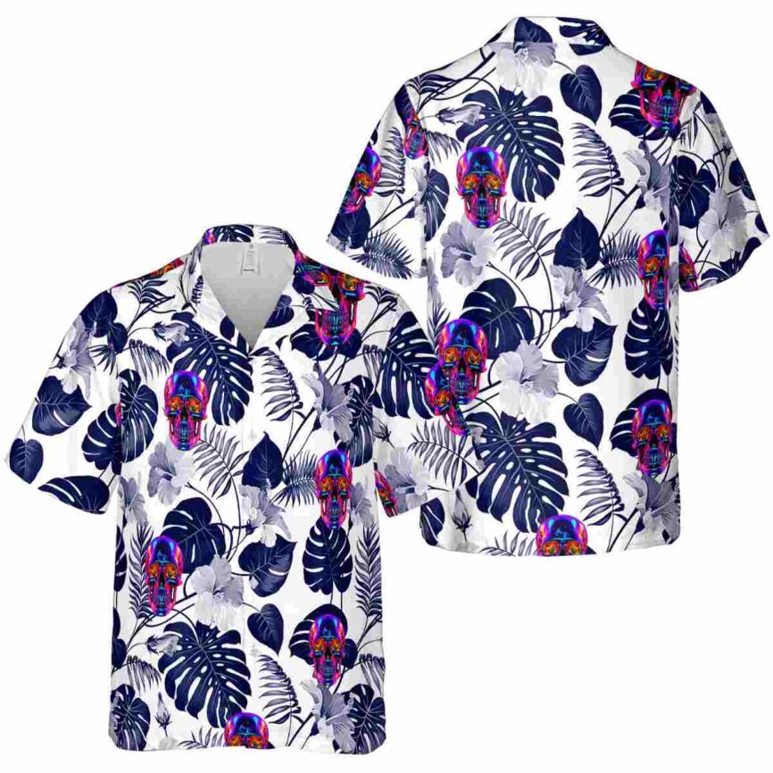 Neon Leaf Pattern Hawaiian Shirt Premium grade