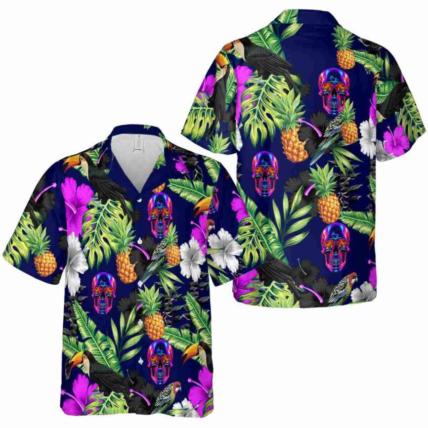Neon Leafy Toucan Hawaiian Shirt Premium grade