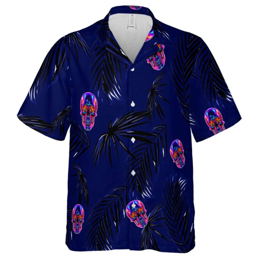 Neon Monochrome Palm Hawaiian Shirt Fashion forward