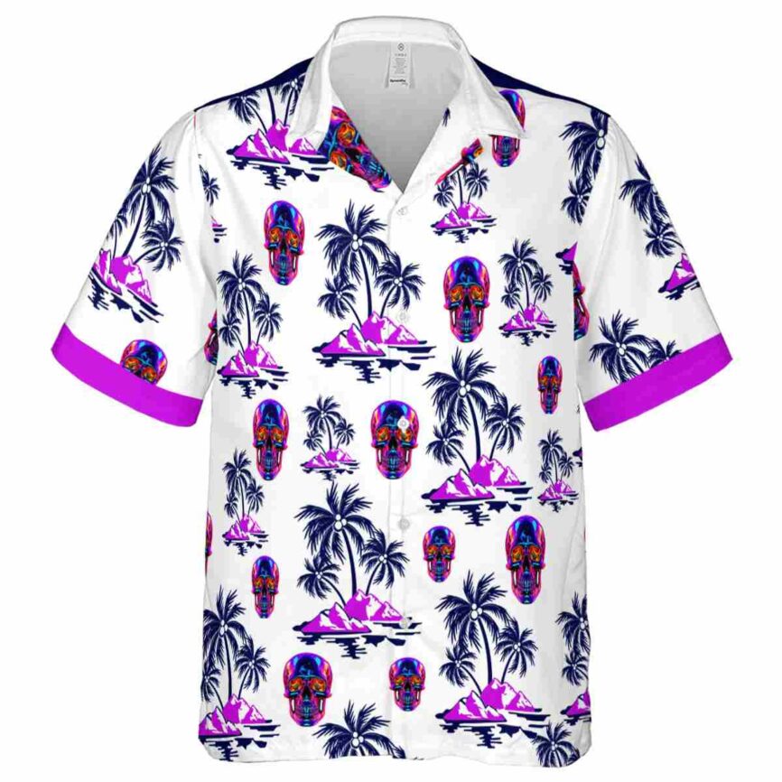 Neon Palm Island Graphic Hawaiian Shirt Fashion forward