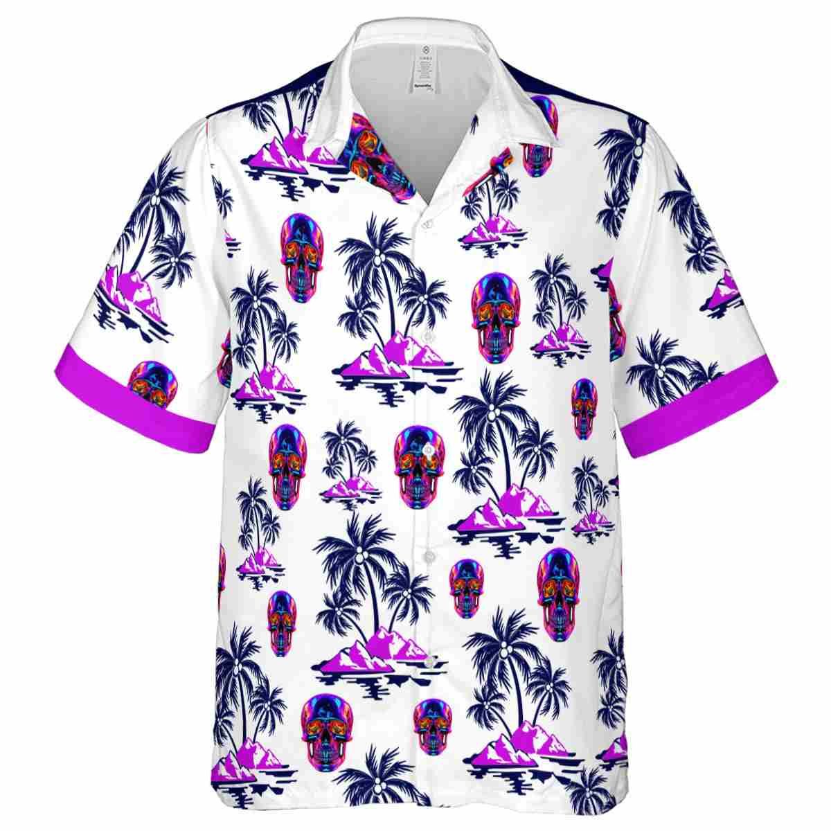 Neon Palm Island Graphic Hawaiian Shirt Fashion forward Neon Palm Island Graphic Hawaiian Shirt Fashion forward