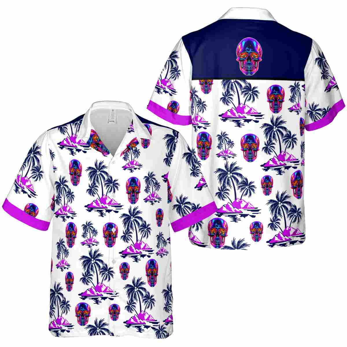 Neon Palm Island Graphic Hawaiian Shirt Premium grade Neon Palm Island Graphic Hawaiian Shirt Premium grade