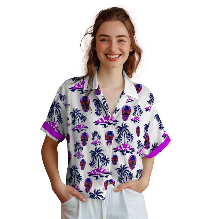Neon Palm Island Graphic Hawaiian Shirt Top rated