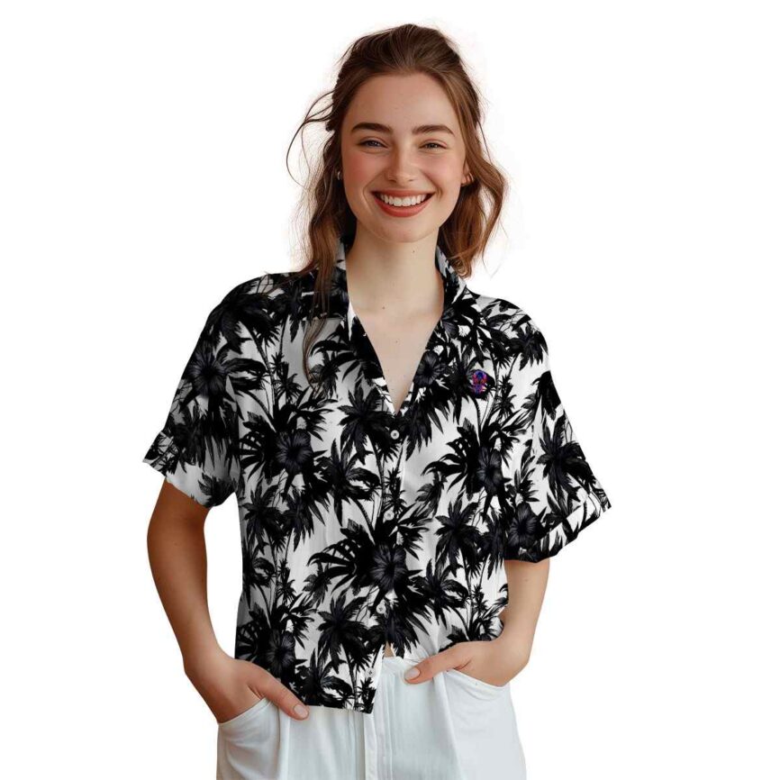 Neon Palm Print Hawaiian Shirt Top rated