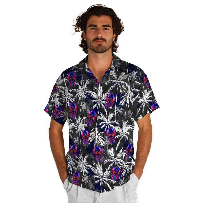 Neon Palm Themed Hawaiian Shirt New Arrival