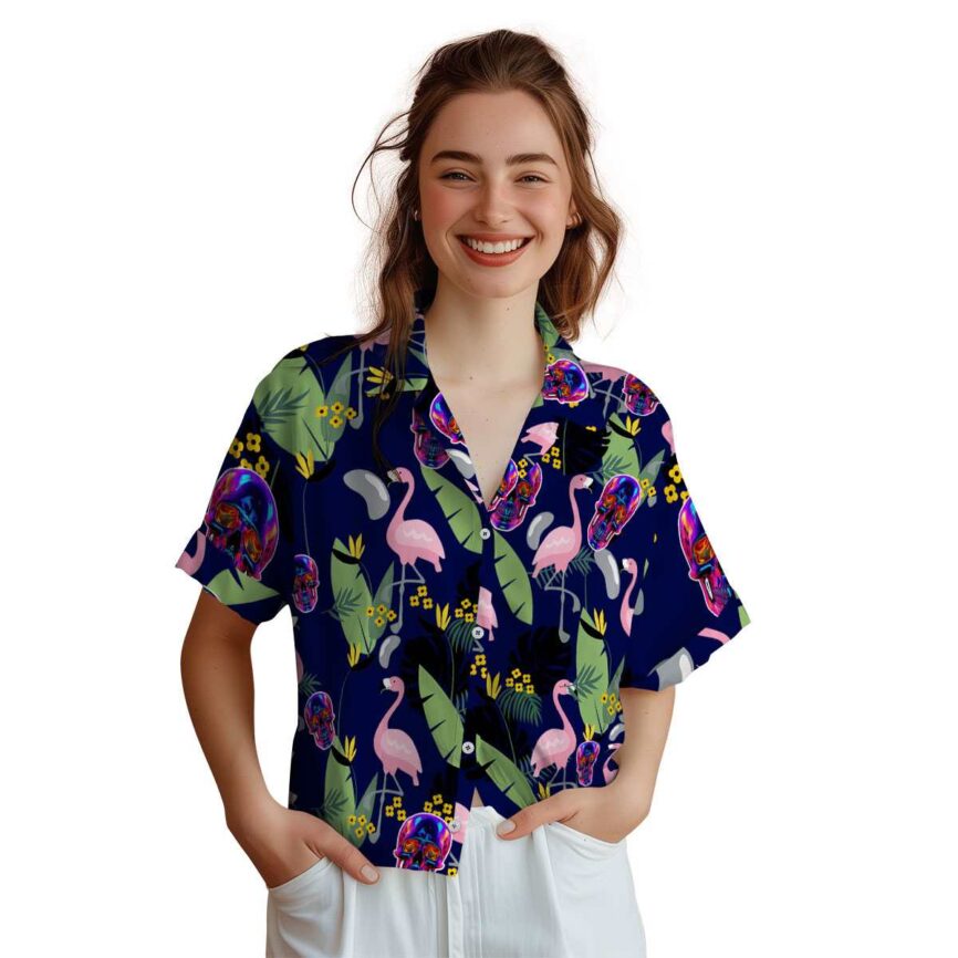 Neon Pink Flamingo Hawaiian Shirt Top rated