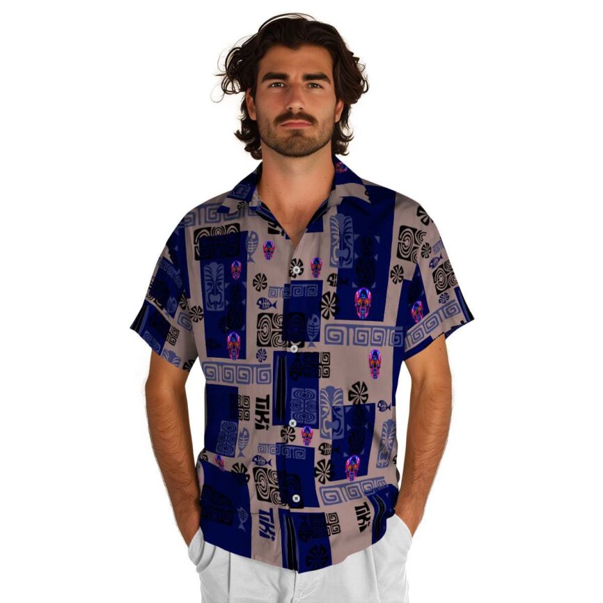 Neon Tiki Motifs Hawaiian Shirt New Arrival