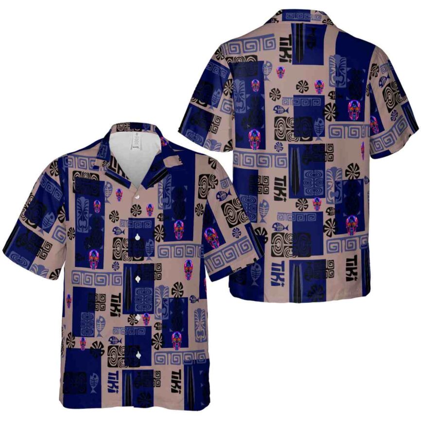Neon Tiki Motifs Hawaiian Shirt Premium grade